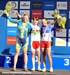 Podium: Alexandra Engen, Aleksandra Dawidowicz, Julie Bresset  		CREDITS:   		TITLE: MTB World Championships Canberra Australia  		COPYRIGHT: ROB JONES/CANADIAN CYCLIST.COM