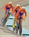 The Netherlands team completes the first half lap