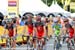 Armstrong finishes with teammates after crashing near the end of the stage  		CREDITS: Rob Jones  		TITLE: Tour of California  		COPYRIGHT: CANADIANCYCLIST