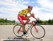 Despite losing Yellow, Serrano Fernandez was all smiles 1 kilometre from the summit  		CREDITS: Rob Jones  		TITLE: Grand Prix de Beauce  		COPYRIGHT: CANADIANCYCLIST