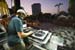 The Opening Ceremonies were replete with a DJ spinning tunes for the gathering crowd.  		CREDITS:  		TITLE: WORLD CHAMPS 2010  		COPYRIGHT: �Colin Meagher