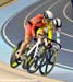 Simona Krupeckaite (Lithuania) and  Kaarle Mcculloch (Australia)  		CREDITS: Rob Jones  		TITLE: 2010 Track World Championships Copenhagen, Denmark  		COPYRIGHT: Rob Jones/CANADIANCYCLIST