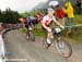 Florian Vogel (Switzerland) leading Julien Absalon (France) 		CREDITS:  		TITLE: MTB World Championships 2011 		COPYRIGHT: Rob Jones/www.canadiancyclist.com 2011� All rights retained - no copying, printing or other manipulation, editing or processing perm