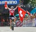 Linda Indergand (Switzerland) wins 		CREDITS:  		TITLE: MTB World Championships 2011 		COPYRIGHT: Rob Jones/www.canadiancyclist.com 2011� All rights retained - no copying, printing or other manipulation, editing or processing permitted without prior, writ