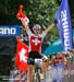 Linda Indergand (Switzerland) wins 		CREDITS:  		TITLE: MTB World Championships 2011 		COPYRIGHT: Rob Jones/www.canadiancyclist.com 2011� All rights retained - no copying, printing or other manipulation, editing or processing permitted without prior, writ