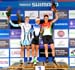 U23 podium: Kathrin Stirnemann, Pauline Ferrand Prevot, Barbara Benko 		CREDITS: Rob Jones 		TITLE: Dalby World Cup 		COPYRIGHT: Rob Jones/www.canadiancyclist.com 2011� All rights retained - no copying, printing or other manipulation, editing or processin