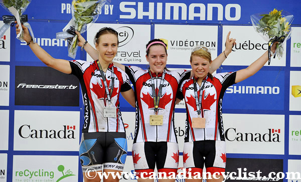 women podium