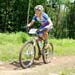 Gould led on the first descent until she crashed 		CREDITS: Rob Jones 		TITLE: World Cup Mont Ste-Anne 		COPYRIGHT: Rob Jones/www.canadiancyclist.com 2011� All rights retained - no copying, printing or other manipulation, editing or processing permitted w