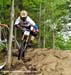 Aaron Gwin (Trek World Racing) 		CREDITS: Rob Jones 		TITLE: World Cup Mont Ste-Anne 		COPYRIGHT: Rob Jones/www.canadiancyclist.com 2011� All rights retained - no copying, printing or other manipulation, editing or processing permitted without prior, writ