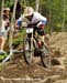 Aaron Gwin (Trek World Racing) 		CREDITS: Rob Jones 		TITLE: World Cup Mont Ste-Anne 		COPYRIGHT: Rob Jones/www.canadiancyclist.com 2011� All rights retained - no copying, printing or other manipulation, editing or processing permitted without prior, writ