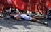 Thomas Litscher (Felt Oetztal X - Bionic Team) collapses after teh race after sprinting for 9th 		CREDITS: Rob Jones 		TITLE: World Cup Mont Ste-Anne 		COPYRIGHT: Rob Jones/www.canadiancyclist.com 2011� All rights retained - no copying, printing or other 