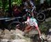 Burry Stander (Specialized Racing) crashes at the top of Beatrice 		CREDITS: Rob Jones 		TITLE: World Cup Mont Ste-Anne 		COPYRIGHT: Rob Jones/www.canadiancyclist.com 2011� All rights retained - no copying, printing or other manipulation, editing or proce