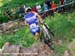 Adam Craig (Rabobank - Giant Off-Road Team) hikes down to the B-Line after crashing on A-Line 		CREDITS: Rob Jones 		TITLE: World Cup Mont Ste-Anne 		COPYRIGHT: Rob Jones/www.canadiancyclist.com 2011� All rights retained - no copying, printing or other ma