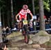 Lea Davison (Specialized Racing) 		CREDITS:  		TITLE: Nove Mesto Na Morave World Cup 		COPYRIGHT: Rob Jones/www.canadiancyclist.com 2011� All rights retained - no copying, printing or other manipulation, editing or processing permitted without prior, writ