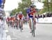 Amy Roberts made an early attack and was away for two laps 		CREDITS:  		TITLE: Road World Championships 		COPYRIGHT: Rob Jones/www.canadiancyclist.com 2011� All rights retained - no use permitted without prior, written permission