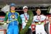 The race podium - Kirsten Wild (AA Drink), Marianne Vos (Nederland Bloeit) and Giorgia Bronzini (Colavita Forno D
