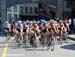 Peloton through the old city of Quebec 		CREDITS:  		TITLE: Tour de Beauce 		COPYRIGHT: Rob Jones/www.canadiancyclist.com 2011� All rights retained - no copying, printing or other manipulation, editing or processing permitted without prior, written permis