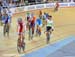 Melissa Hoskins (Australia) celebrating her win 		CREDITS:  		TITLE: Track World Cup London 		COPYRIGHT: Rob Jones/www.canadiancyclist.com 2012� All rights retained - no use permitted without prior, written permission