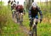 The chase group entering the single track led by Matthias Schmidt (Wheels of Bloor) 		CREDITS:  		TITLE:  		COPYRIGHT: Jon Safka/www.cyclingphotos.ca 2012� All rights retained - no use permitted without prior, written permission