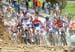 The bunch is moving FAST up the first climb 		CREDITS:  		TITLE: Houffalize World Cup 		COPYRIGHT: Rob Jones/www.canadiancyclist.com 2012� All rights retained - no use permitted without prior, written permission