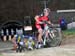 1/8 Final: Tracy Moseley leading on first climb, she was passed and finished 2nd to Jenny Rissveds 		CREDITS:  		TITLE: Houffalize World Cup 		COPYRIGHT: Rob Jones/www.canadiancyclist.com 2012� All rights retained - no use permitted without prior, written
