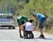 Cousin in the break suffered a flat on one of the climbs 		CREDITS:  		TITLE: 2012 Tour of Turkey 		COPYRIGHT: Rob Jones/www.canadiancyclist.com 2012� All rights retained - no use permitted without prior, written permission