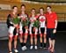 Jasmin Glaesser, Gillian Carleton, Tara Whitten, Laura Brown and Tanya Dubnicoff 		CREDITS:  		TITLE: 2012 Track World Championships, Melbourne 		COPYRIGHT: Rob Jones/www.canadiancyclist.com 2012� All rights retained - no use permitted without prior, writ