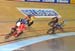 Shuang Guo (China) won to advance to Round 2 		CREDITS:  		TITLE: 2012 Track World Championships, Melbourne 		COPYRIGHT: Rob Jones/www.canadiancyclist.com 2012� All rights retained - no use permitted without prior, written permission