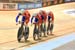 Great Britain  in Gold medal final 		CREDITS:  		TITLE: 2012 Track World Championships, Melbourne 		COPYRIGHT: Rob Jones/www.canadiancyclist.com 2012� All rights retained - no use permitted without prior, written permission