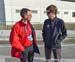 Canadian coach Luc Arseneau talks with UCI Technical Director Charly Mottet 		CREDITS:  		TITLE:  		COPYRIGHT: