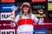 Overall World Cup winner Rachel Atherton 		CREDITS:  		TITLE: UCI MTB World Cup, Valnord, Andorra.  		COPYRIGHT: Sven Martin 2016