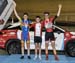 Elimination podium - James Hedgecock, Dylan Bibic, Daniel Nordemann-Da Silva 		CREDITS:  		TITLE: 017 Track Nationals 		COPYRIGHT: Rob Jones/www.canadiancyclist.com 2017 -copyright -All rights retained - no use permitted without prior; written permission