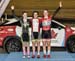 Points race podium: Micaiah Besler, Maggie Coles-Lyster, Ali Van Yzendoorn 		CREDITS:  		TITLE: 2017 Track Nationals 		COPYRIGHT: Rob Jones/www.canadiancyclist.com 2017 -copyright -All rights retained - no use permitted without prior; written permission