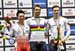 Yudai Nitta, Matthijs Buchli, Stefan Botticher 		CREDITS:  		TITLE: 2019 Track World Championships, Poland 		COPYRIGHT: Rob Jones/www.canadiancyclist.com 2019 -copyright -All rights retained - no use permitted without prior, written permission